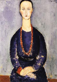Amedeo Modigliani Woman with Red Necklace oil painting picture